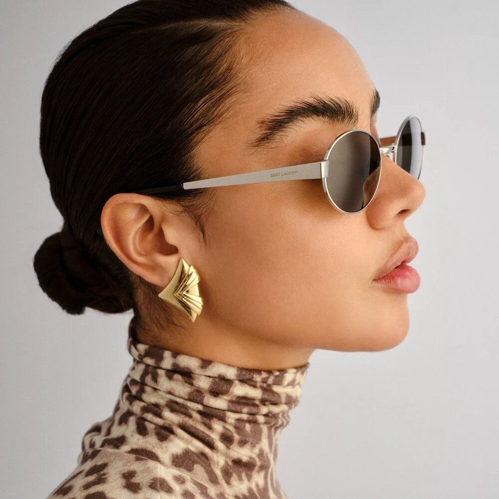 NEW SAINT LAURENT SL692 OO2 SILVER UNISEX SUNGLASSES SAINT LAURENT SL 692 OO2